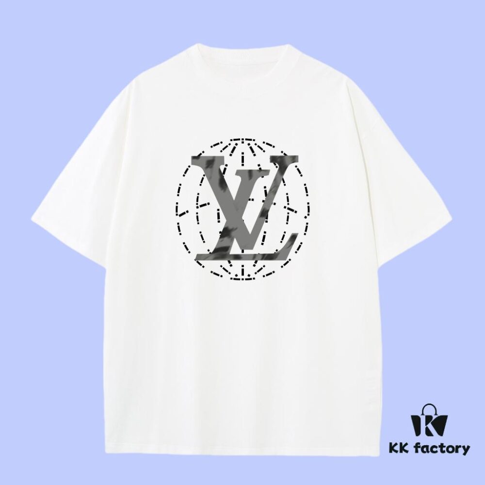 Luxury Quality LV Louis 2025 Fall Spring Collection Earth Short Sleeve T-Shirt, Premium 270G 32-Count Double-Yarn Cotton Fabric, Distinct from Regular Prints, Loose Fit Unisex Design