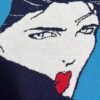 69311aca908475d562cd9198 GUCCI x Artist Collaboration Face Print Crew Neck Long Sleeve Sweater