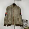 69311b5a908475d562cd91cf New GUCCI Classic Double G Jacquard Patchwork Zipper Jacket Unisex Trench Coat