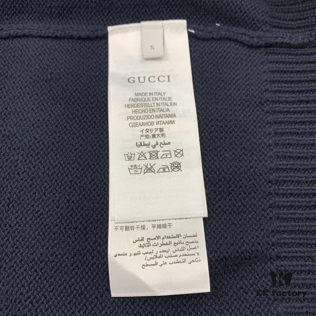 69311bda908475d562cd91f3 New Gucci Jacquard Knit V-Neck Cardigan Unisex College Style