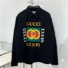 69311c2b908475d562cd9204 New Gucci Red-Green Double Ring Print Checked Oversized Logo Button Shirt