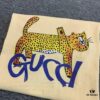 69311c76908475d562cd921d New GUCCI 2024 Leopard Print Letter Short Sleeve T-Shirt in Beige, Paw Design, Unisex Couples Style