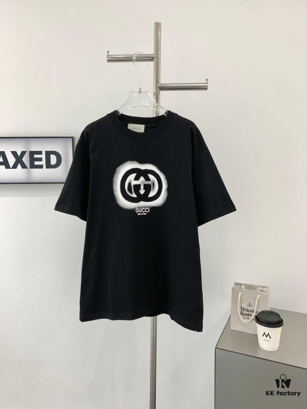 69311cbf908475d562cd9238 New 2024 Pre-Spring Gucci Double G Graffiti Print Knitted Cotton T-Shirt