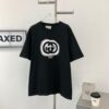 69311cbf908475d562cd9238 New 2024 Pre-Spring Gucci Double G Graffiti Print Knitted Cotton T-Shirt