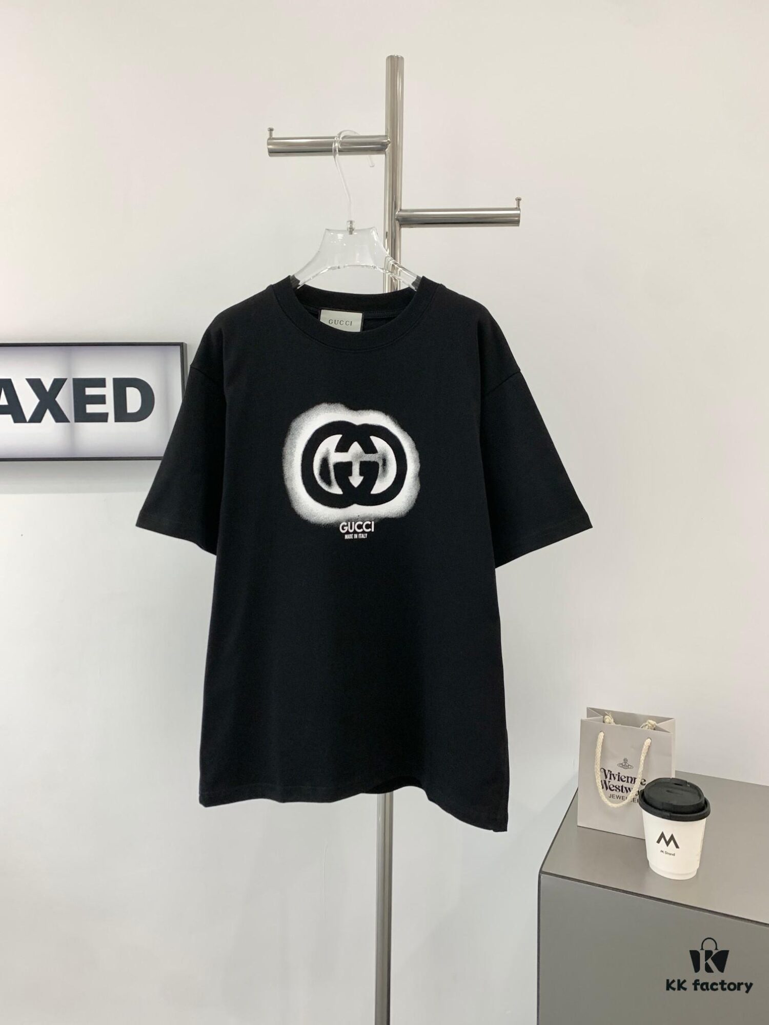 69311cbf908475d562cd9238 New 2024 Pre-Spring Gucci Double G Graffiti Print Knitted Cotton T-Shirt