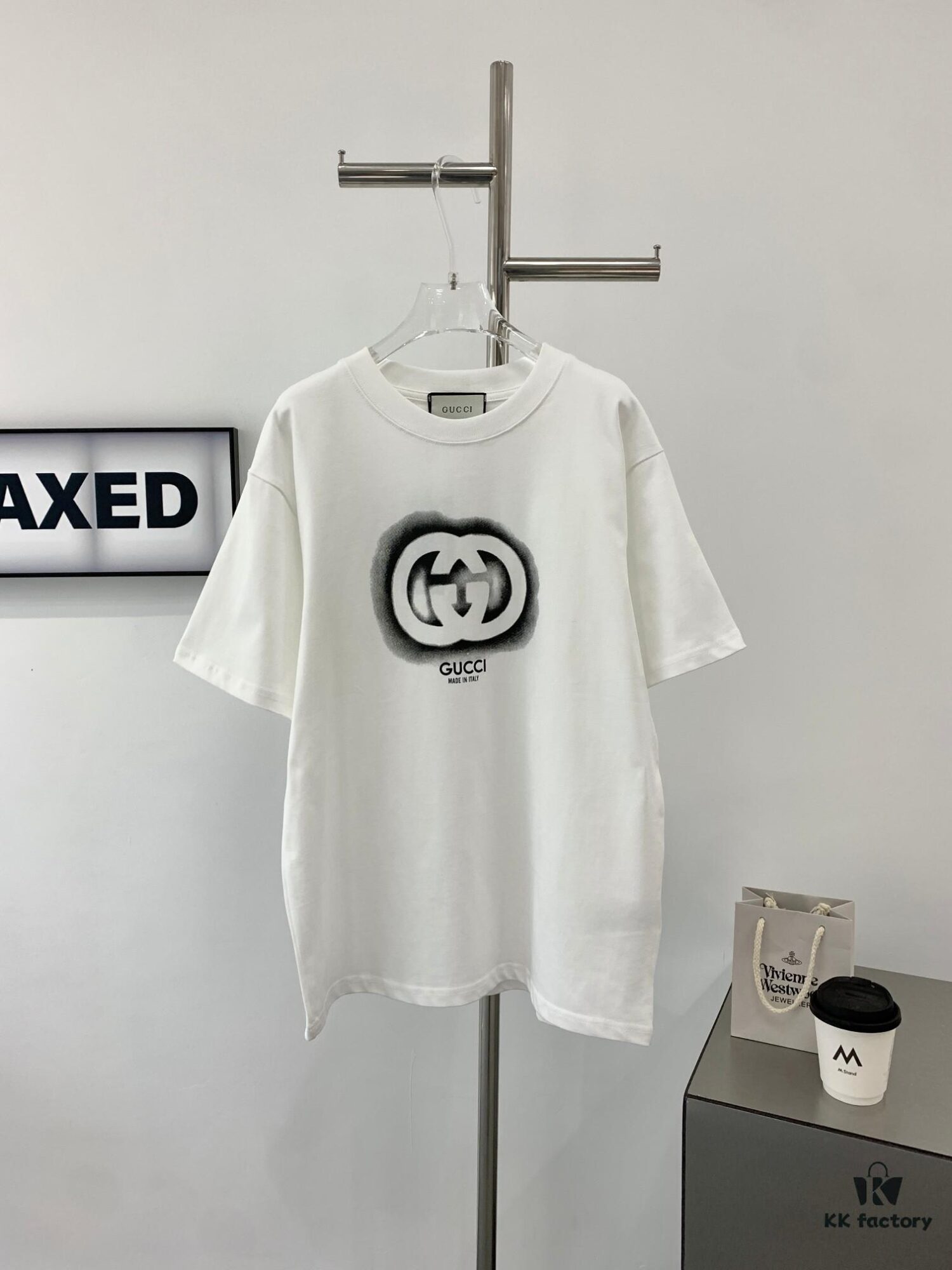 69311cc0908475d562cd9239 New 2024 Pre-Spring Gucci Double G Graffiti Print Knitted Cotton T-Shirt