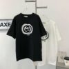 69311cc1908475d562cd923a New 2024 Pre-Spring Gucci Double G Graffiti Print Knitted Cotton T-Shirt