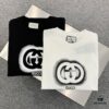 69311d17908475d562cd9249 New 2024 Pre-Spring Gucci Double G Graffiti Print Knitted Cotton T-Shirt