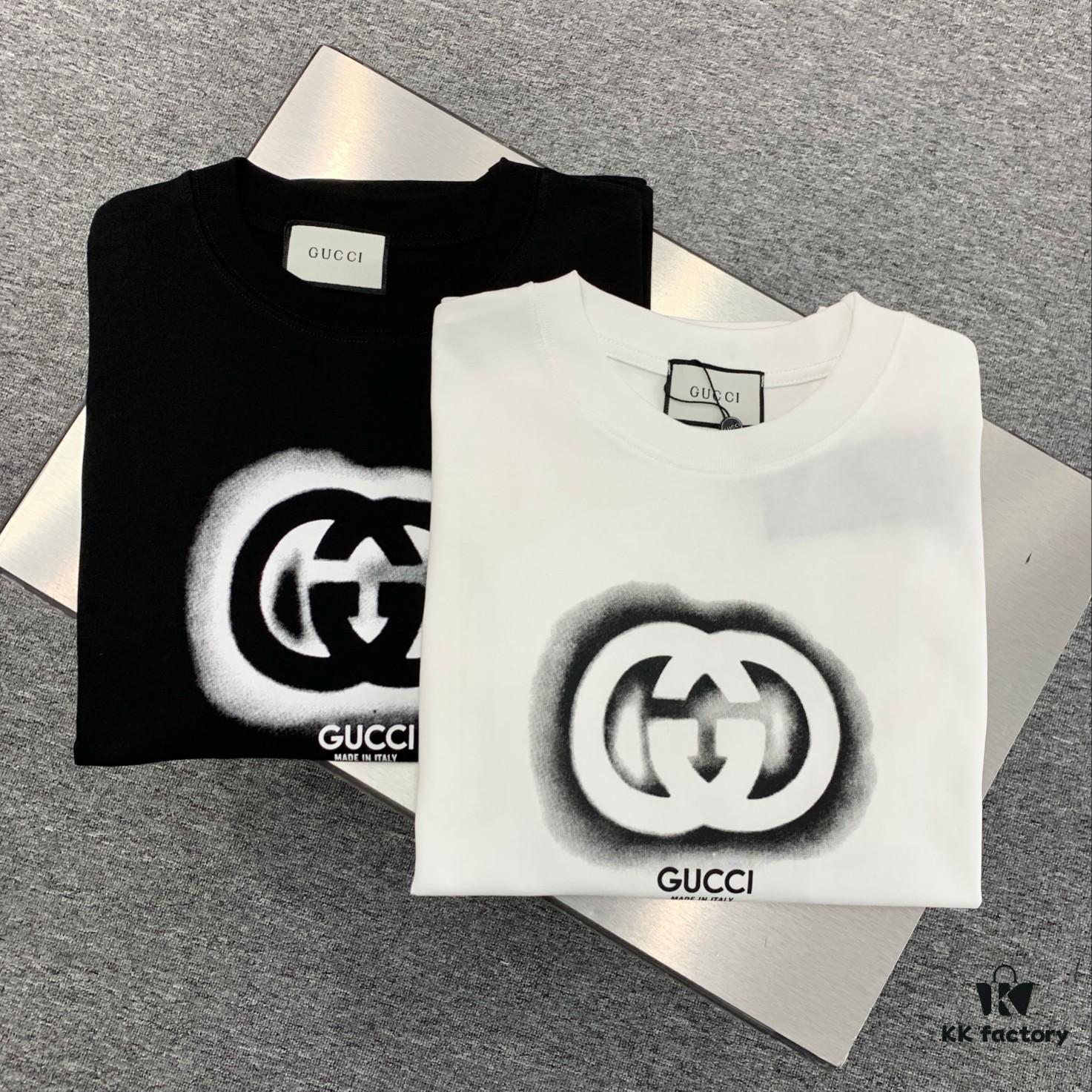 69311d17908475d562cd9249 New 2024 Pre-Spring Gucci Double G Graffiti Print Knitted Cotton T-Shirt