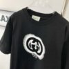 69311d2d908475d562cd924f New 2024 Pre-Spring Gucci Double G Graffiti Print Knitted Cotton T-Shirt