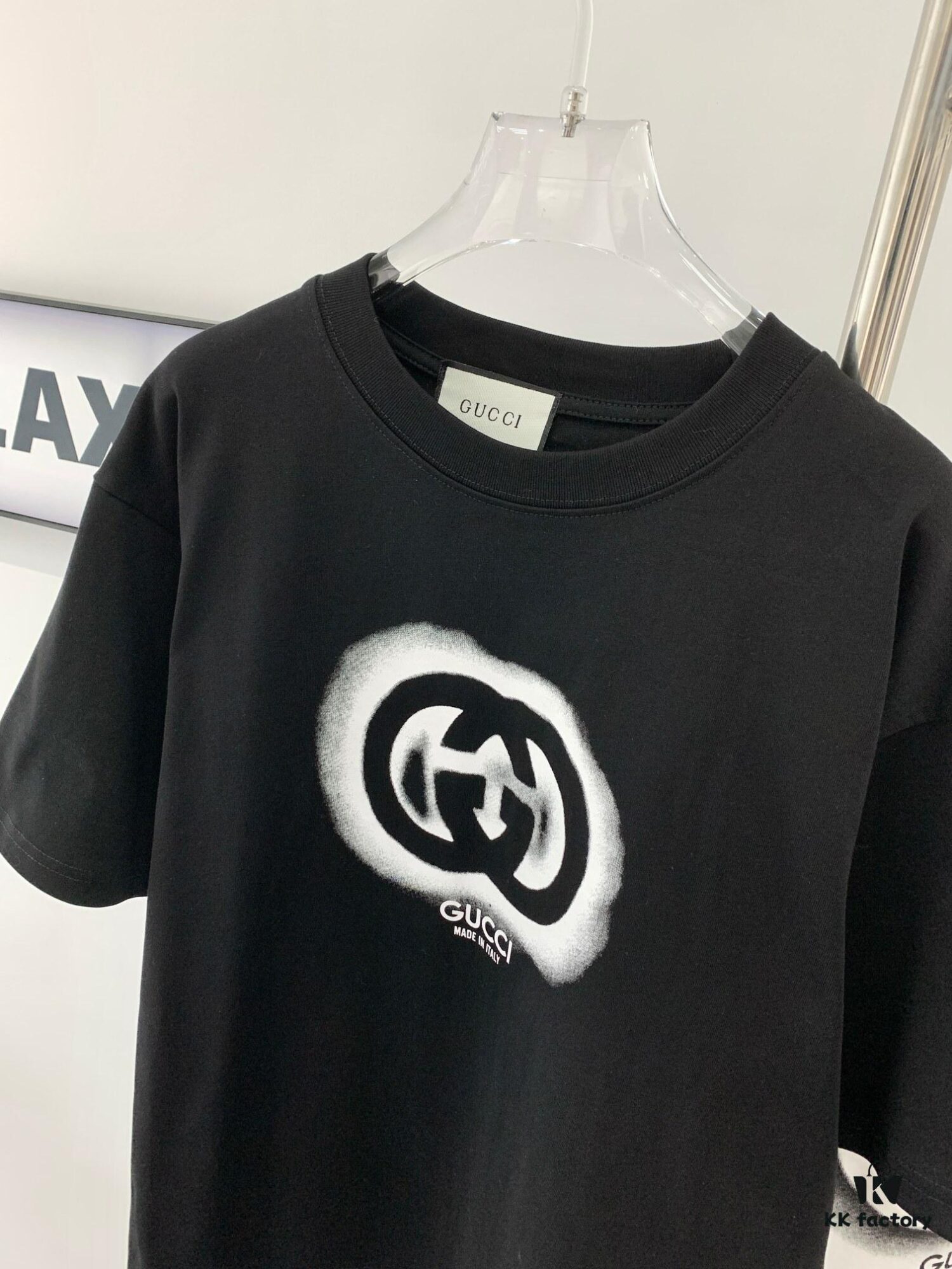69311d2d908475d562cd924f New 2024 Pre-Spring Gucci Double G Graffiti Print Knitted Cotton T-Shirt