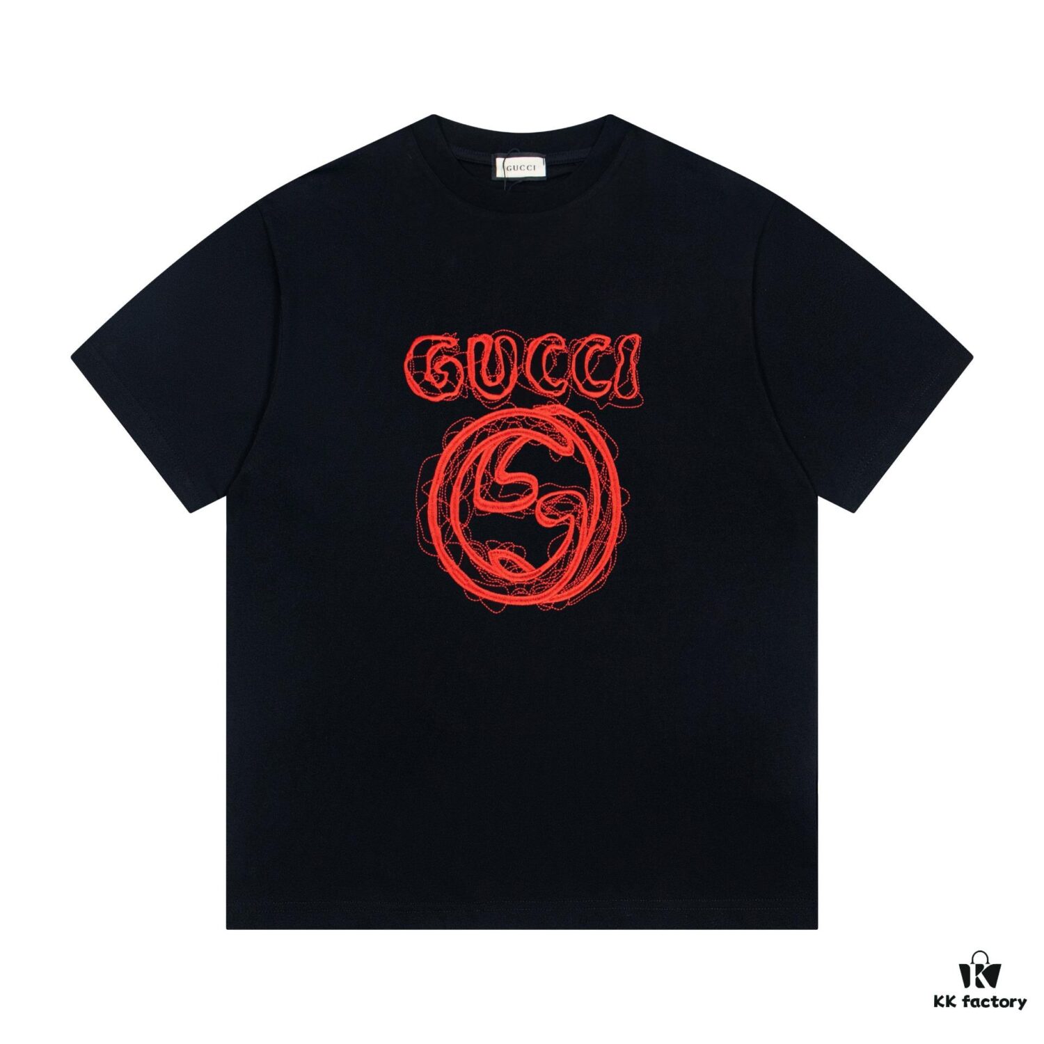 69311d60908475d562cd9262 GUCCI New Classic Chest Letter Logo Embroidered Casual Round Neck Short Sleeve T-Shirt