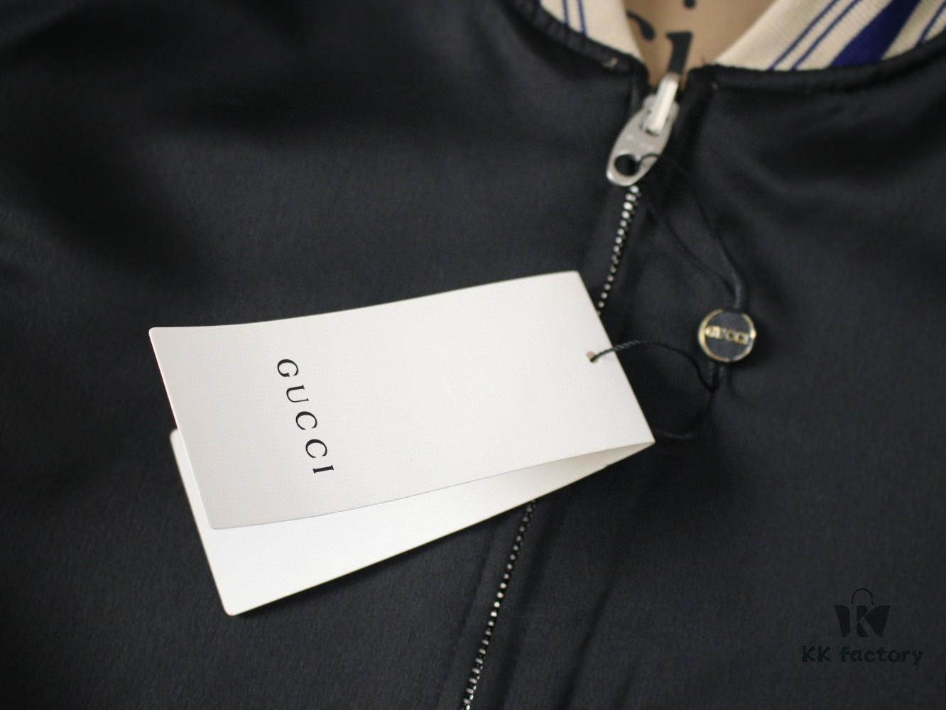 69311db7908475d562cd927b GUCCI Autumn New Unisex Reversible Baseball Jacket