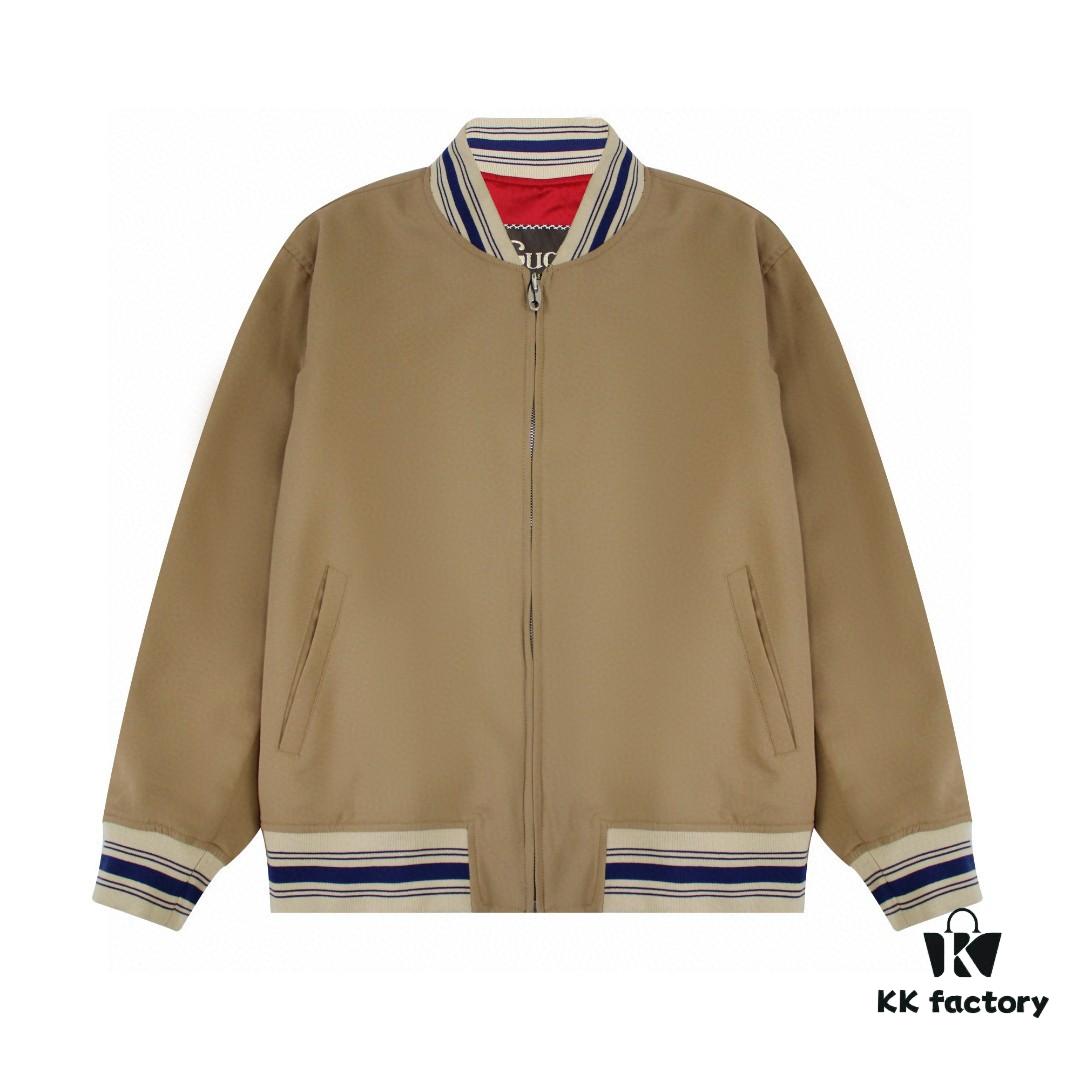69311deb908475d562cd928b GUCCI Autumn New Unisex Reversible Bomber Jacket