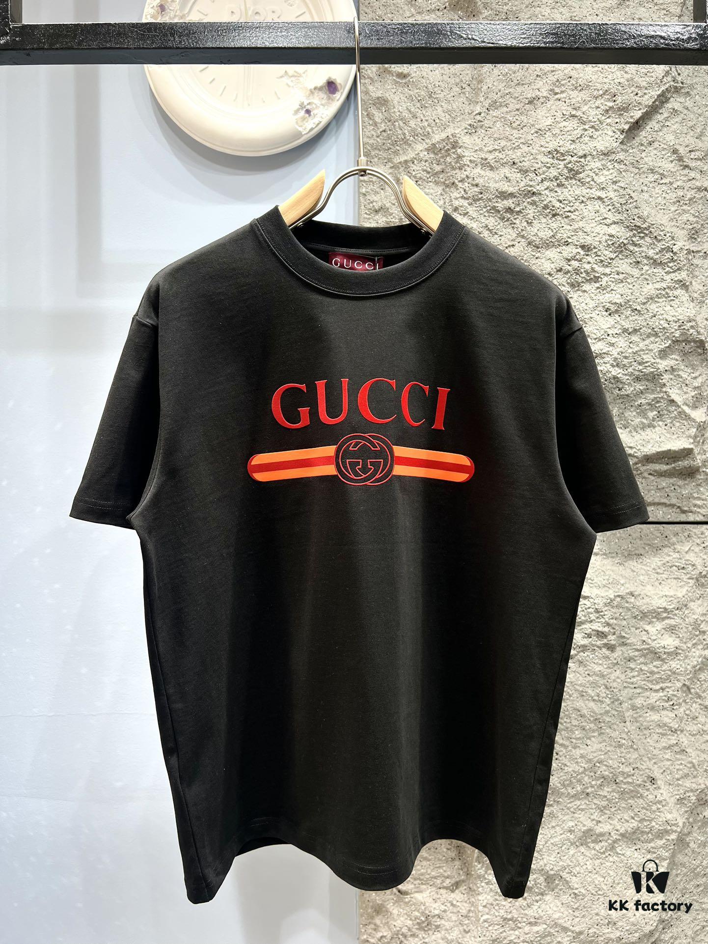 Gucci Web Letter Print Short Sleeve T-Shirt