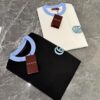 69311f9d908475d562cd92e3 GUCCI 25SS New Arrival Round Neck T-Shirt! Custom GG 3D Embroidery Craftsmanship, Ribbed Blue Trims on Neck and Cuffs for a Youthful Look, Fashionable Color Matching, Stylish and Vibrant Overall Appearance. Made from 260g High-Quality Cotton for Exceptional Comfort and Soft, Premium Texture. Colors: Black, White. European Size: S, M, L, XL (Recommended Size M for Height 175cm / Weight 70kg)