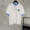 69311faf908475d562cd92e7 GUCCI 25SS New Arrival Round Neck T-Shirt! Custom GG 3D Embroidery Craftsmanship, Ribbed Blue Trims on Neck and Cuffs for a Youthful Look, Fashionable Color Matching, Stylish and Vibrant Overall Appearance. Made from 260g High-Quality Cotton for Exceptional Comfort and Soft, Premium Texture. Colors: Black, White. European Size: S, M, L, XL (Recommended Size M for Height 175cm / Weight 70kg)