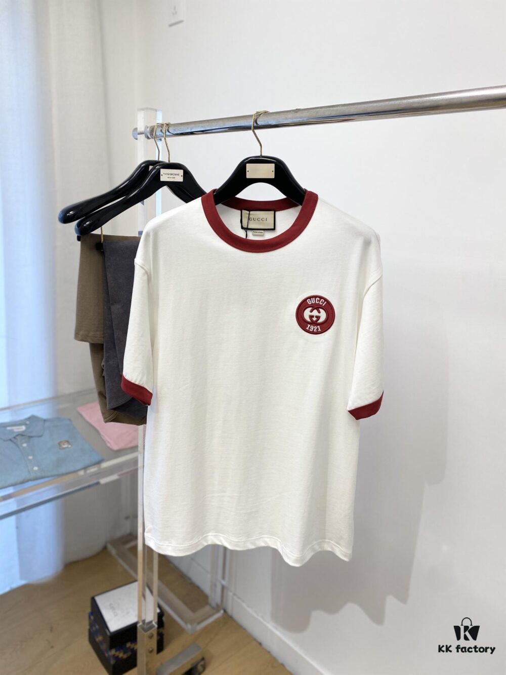 Gucci 2025 Latest Short-Sleeve T-Shirt, Stylish and Handsome with Exquisite Embroidered Logo on Chest, Simple and Versatile Design