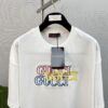 GUCC 25SS Spring/Summer T-Shirt! Black and White Printed Crew Neck Short Sleeve Tee!