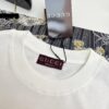 GUCC 25SS Spring/Summer T-Shirt! Black and White Printed Crew Neck Short Sleeve Tee!