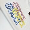 GUCC 25SS Spring/Summer T-Shirt! Black and White Printed Crew Neck Short Sleeve Tee!