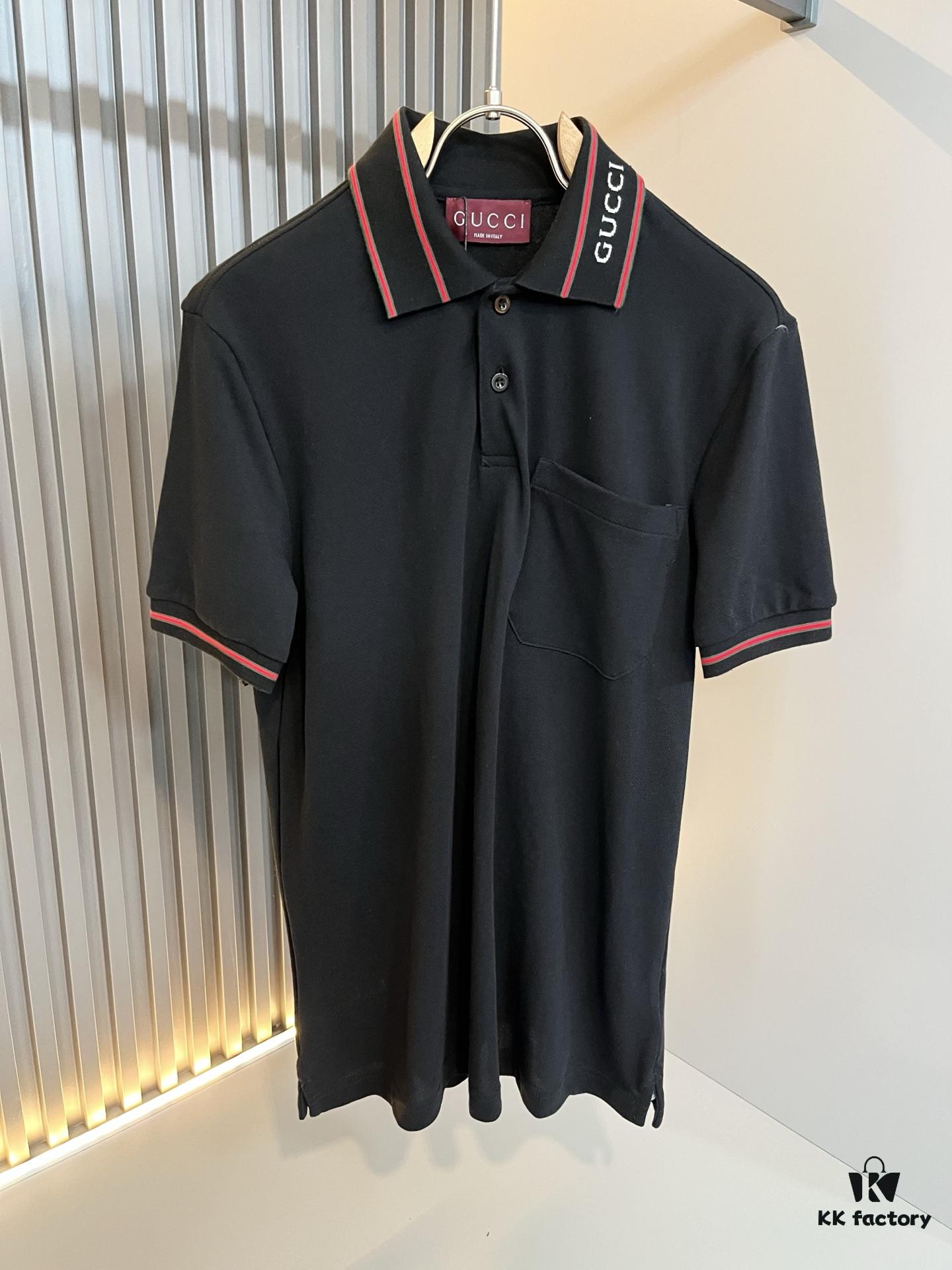 69312213908475d562cd93ad GUC*I GUJIA 2025 Spring/Summer New Short-Sleeve Polo Shirt, Breathable Premium Imported Piqué Cotton Fabric, Logo-Embellished Collar, Trendy and Youthful Unisex Design