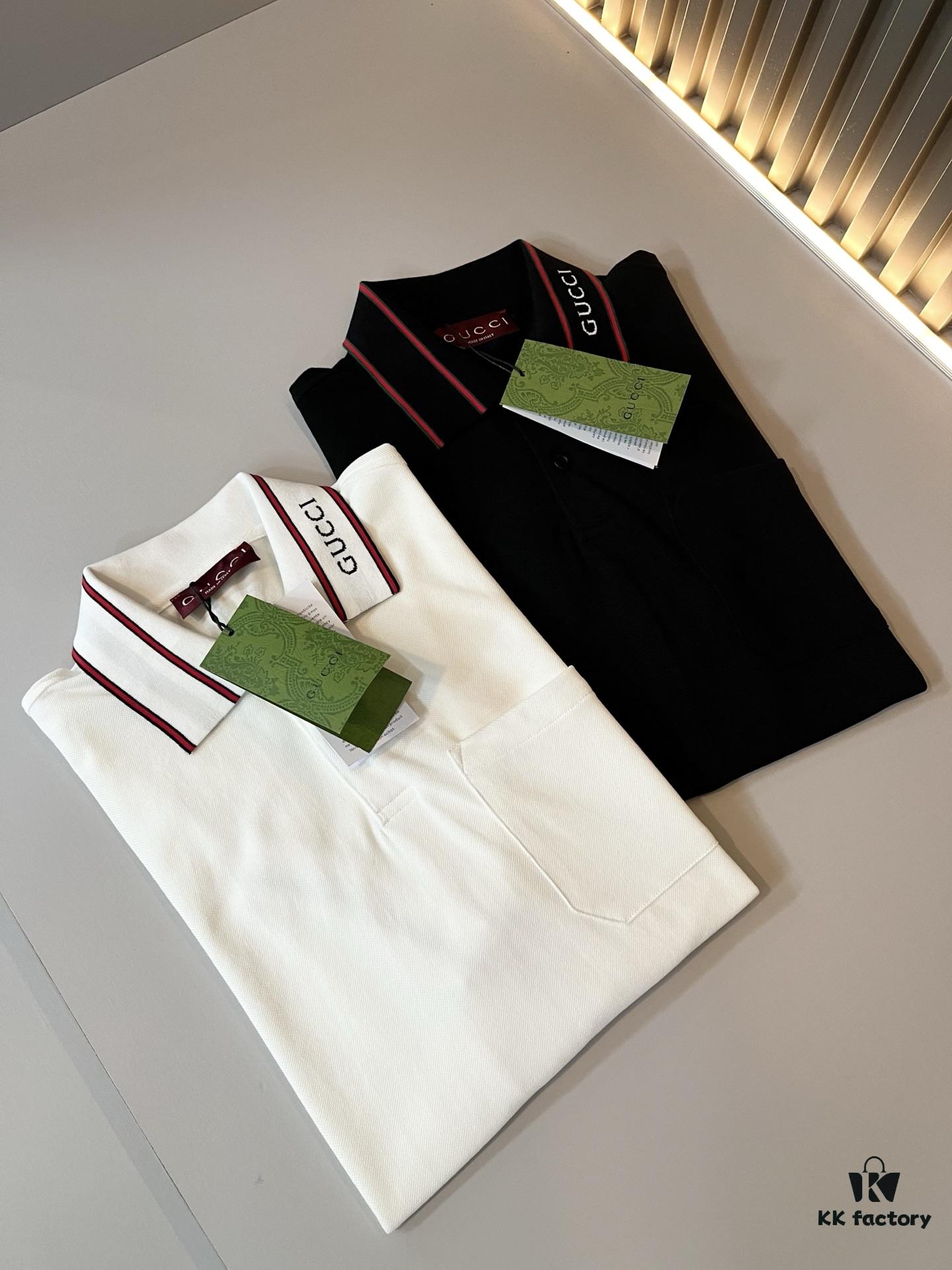 69312217908475d562cd93ae GUC*I GUJIA 2025 Spring/Summer New Short-Sleeve Polo Shirt, Breathable Premium Imported Piqué Cotton Fabric, Logo-Embellished Collar, Trendy and Youthful Unisex Design