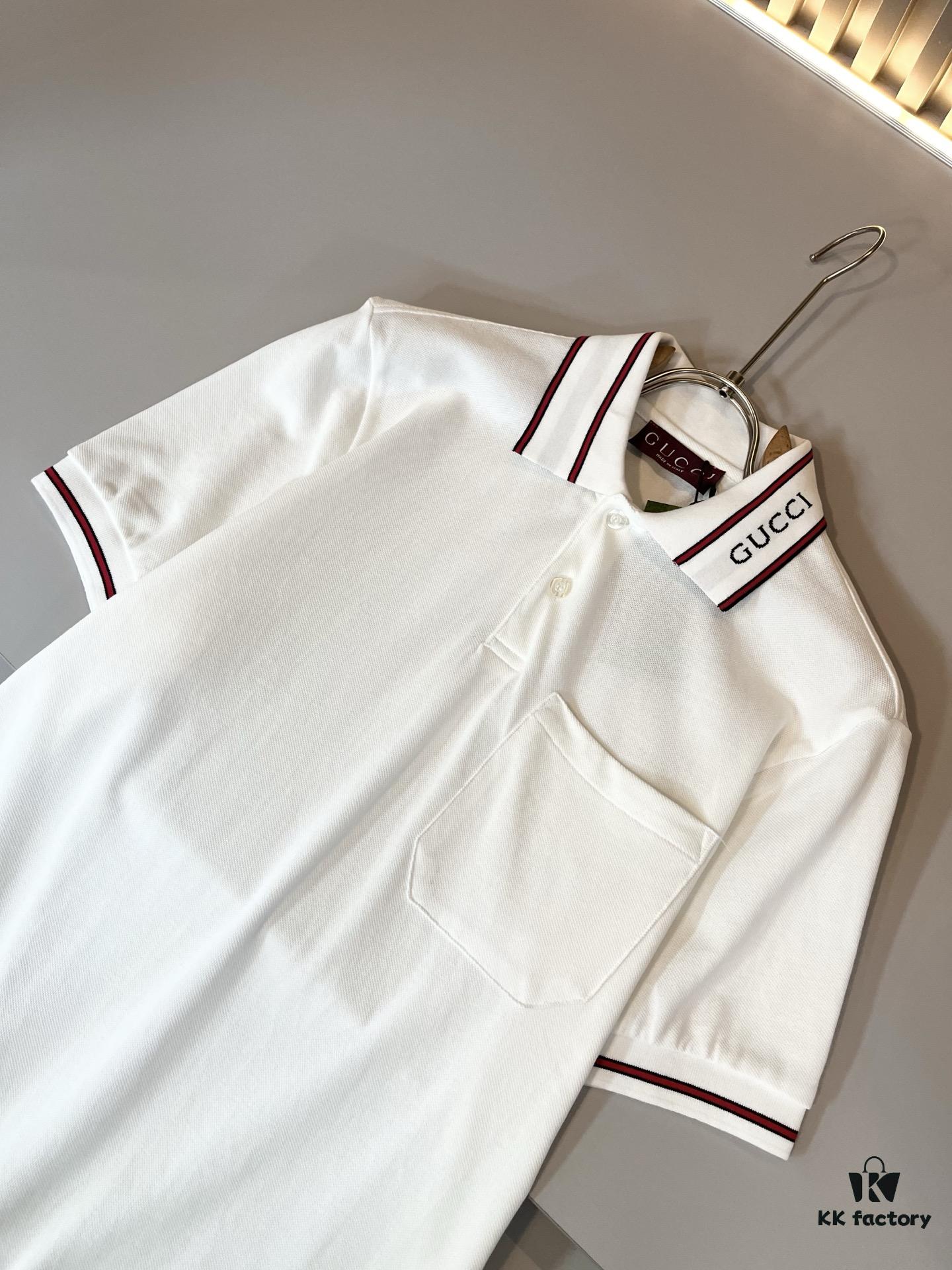 69312230908475d562cd93b8 GUC*I GUJIA 2025 Spring/Summer New Short-Sleeve Polo Shirt, Exclusive Release via Trading Company Channel, Synchronized with Official Website Launch! G Brand Spring/Summer Collection Couples' Style Now Available with Knitted Logo on Collar