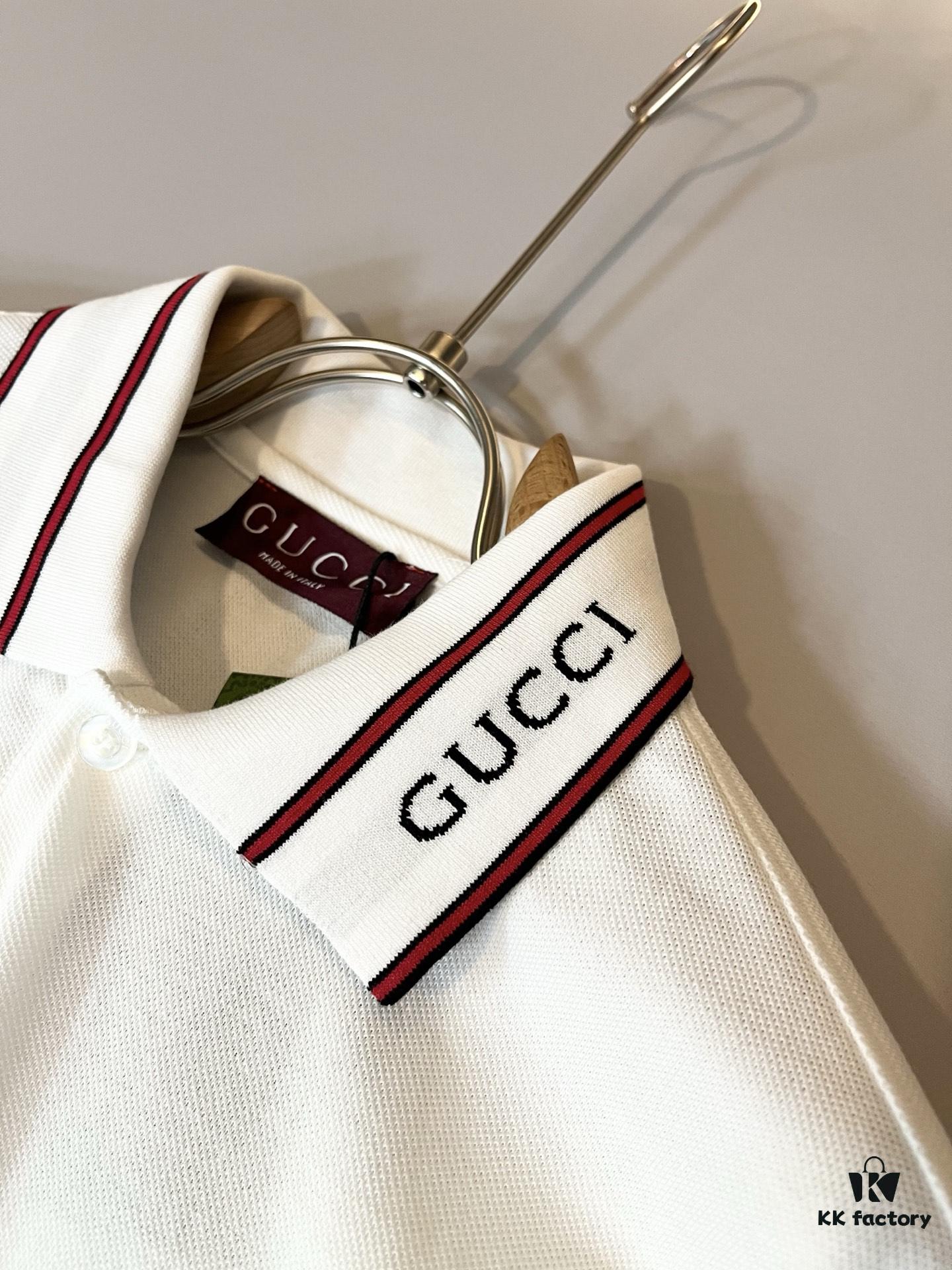 69312238908475d562cd93bb GUC*I GUJIA 2025 Spring/Summer New Short-Sleeve Polo Shirt, Exclusive Release via Trading Company Channel, Synchronized with Official Website Launch! G Brand Spring/Summer Collection Couples' Style Now Available with Knitted Logo on Collar