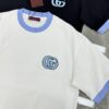 69312247908475d562cd93c0 GUCC* Trendy Brand 2025 New Round Neck T-Shirt, Unisex Style – Must-Have Bestseller with Customized 3D GG Embroidery on Chest, Ribbed Collar and Cuffs in Blue for Youthful Look, Fashionable Color Matching, Made from 260g Premium Cotton for Superior Comfort and Soft Texture