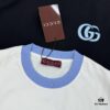 69312248908475d562cd93c1 GUCC* Trendy Brand 2025 New Round Neck T-Shirt, Unisex Style – Must-Have Bestseller with Customized 3D GG Embroidery on Chest, Ribbed Collar and Cuffs in Blue for Youthful Look, Fashionable Color Matching, Made from 260g Premium Cotton for Superior Comfort and Soft Texture