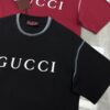 69312259908475d562cd93c6 GUCC Vintage 25S New Short Sleeve T-Shirt Unisex – Classic Logo Print Design with Collar Spray Paint Style, 260g Pure Cotton Fabric, Soft and Comfortable, Premium Look