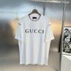 69312263908475d562cd93c9 GUCC Vintage 25S New Short Sleeve T-Shirt Unisex – Classic Logo Print Design with Collar Spray Paint Style, 260g Pure Cotton Fabric, Soft and Comfortable, Premium Look