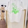 69312422908475d562cd942d Gucci 2025FW Spring-Summer Oversized Cotton Knit T-Shirt with Gucci Logo Print and Surfer Graphic, Heavyweight Short-Sleeve Tee