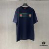 Gucc 225 Spring/Summer New Arrival Letter Print Short Sleeve T-Shirt with Dual Process of Printing and Embroidery