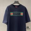 Gucc 225 Spring/Summer New Arrival Letter Print Short Sleeve T-Shirt with Dual Process of Printing and Embroidery