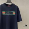 Gucc 225 Spring/Summer New Arrival Letter Print Short Sleeve T-Shirt with Dual Process of Printing and Embroidery