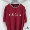 69312489908475d562cd9446 GUCCI 25SS Gucci Printed Cotton Knit T-Shirt Short Sleeve Classic Letter with Spray-Painted Detail on Collar and Sleeves