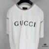 693124be908475d562cd9458 GUCCI 25SS Gucci Printed Cotton Knit T-Shirt Short Sleeve Classic Letter with Spray Paint Decoration on Collar and Sleeves