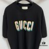69312503908475d562cd946a GUCC 25 3D Logo Print Short Sleeve T-Shirt in White Knitted Cotton