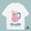 GUCCI 2025 Fall Spring/Summer Collection Sunflower🌻 Beverage🍹 Short Sleeve T-Shirt Premium Quality, Special 270G 32-Count Double-Yarn Pure Cotton Fabric, Loose Fit Unisex Design