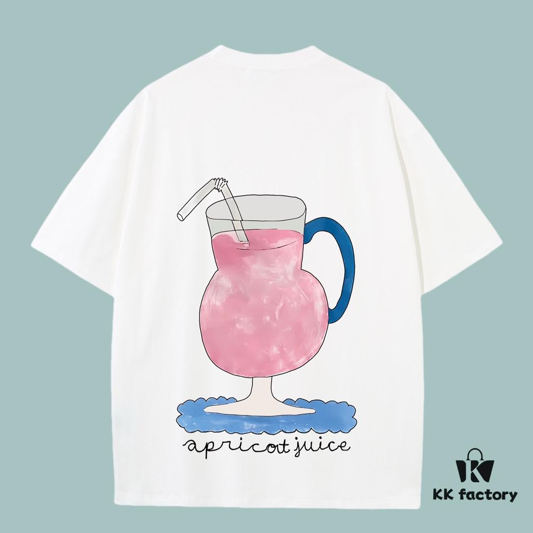 GUCCI 2025 Fall Spring/Summer Collection Sunflower🌻 Beverage🍹 Short Sleeve T-Shirt Premium Quality, Special 270G 32-Count Double-Yarn Pure Cotton Fabric, Loose Fit Unisex Design
