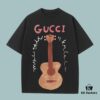 693125f3908475d562cd94b4 High-End Quality GUCCI 2025 Fall Spring/Summer Collection Guitar Short Sleeve T-Shirt, Premium 270G 32-Count Double-Yarn Pure Cotton Fabric, Relaxed Fit Unisex Design