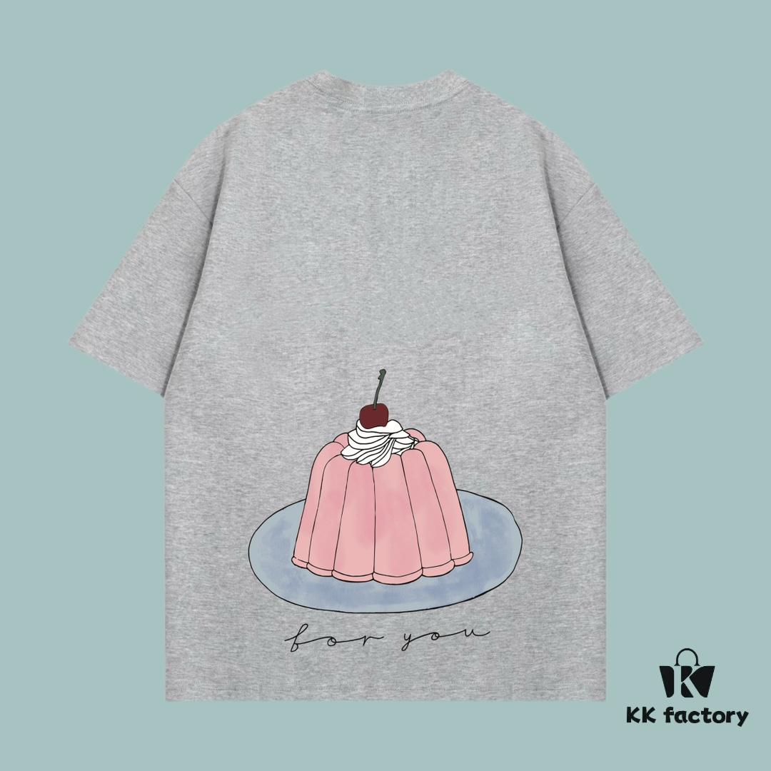 69312679908475d562cd94da High-End Quality GUCCI 2025 Fall Spring/Summer Collection Cherry Pudding Short-Sleeve T-Shirt, Distinct from Regular Prints, Made of Custom-Woven 270G 32-Count Double-Yarn Pure Cotton Fabric, Loose Fit Unisex Design