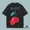 6931268d908475d562cd94df High-End Quality GUCCI 2025 Fall Spring/Summer Collection Cherry Pudding Short-Sleeve T-Shirt, Premium 270G 32-Count Double-Yarn Cotton Fabric, Distinct from Regular Prints, Loose Fit Unisex Design