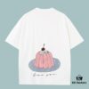 693126a2908475d562cd94ea GUCCI 2025 Fall Spring/Summer Collection Cherry Pudding Short-Sleeve T-Shirt Premium Quality Limited Edition, Special Woven 270G 32-Count Double-Yarn Pure Cotton Fabric, Relaxed Unisex Fit