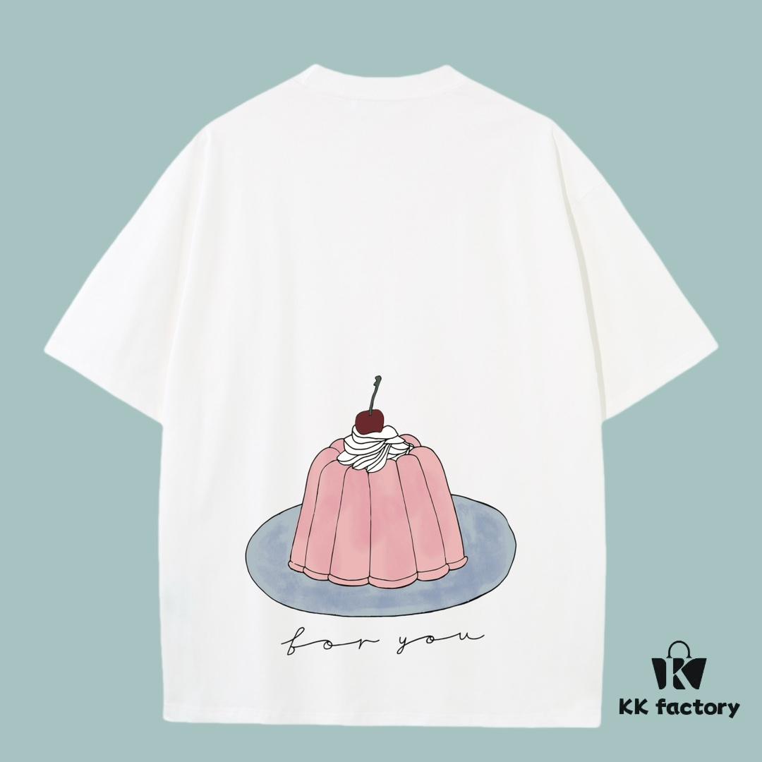693126a2908475d562cd94ea GUCCI 2025 Fall Spring/Summer Collection Cherry Pudding Short-Sleeve T-Shirt Premium Quality Limited Edition, Special Woven 270G 32-Count Double-Yarn Pure Cotton Fabric, Relaxed Unisex Fit
