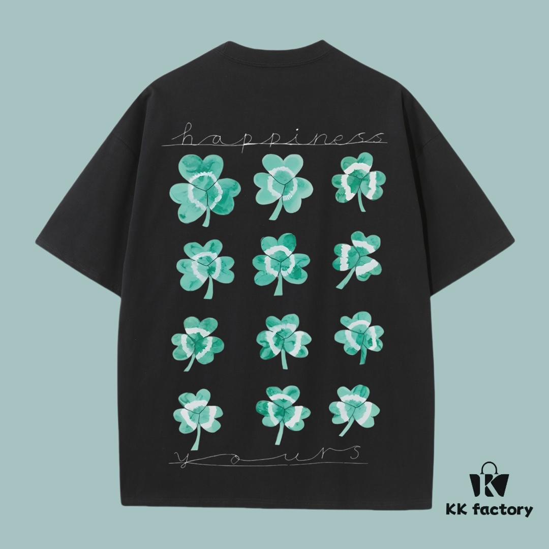 6931276a908475d562cd951d GUCCI 2025 Fall Spring-Summer Collection Clover Short Sleeve T-Shirt, Premium 270G 32-Count Double-Yarn Pure Cotton Fabric, Distinct from Regular Print, Relaxed Fit Unisex Design
