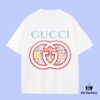 69312793908475d562cd952f High-End Quality GUCCI 2025 Fall Spring/Summer Collection Logo Short-Sleeve T-Shirt, Distinct from Regular Prints, Made of Custom-Woven 270G 32-Thread Double-Yarn Pure Cotton Fabric, Loose Fit Unisex Design