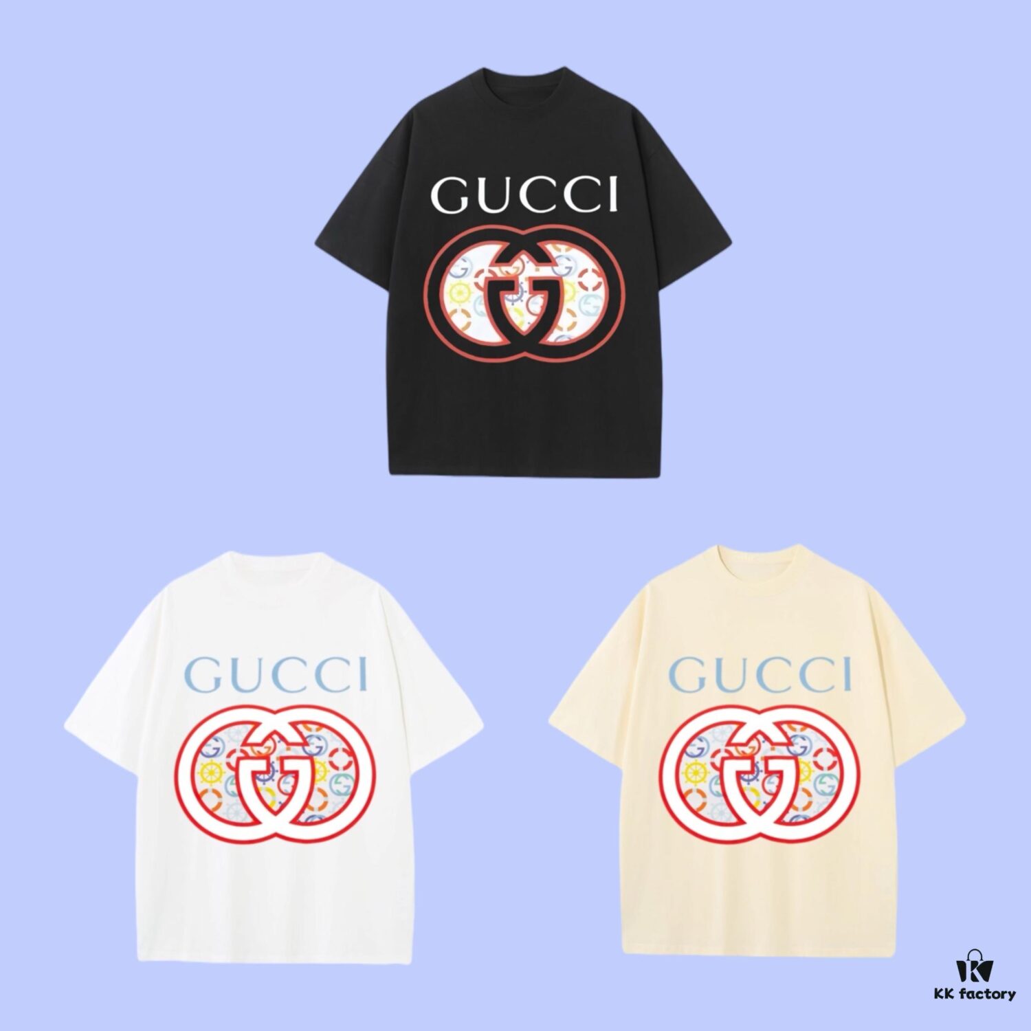 693127af908475d562cd953a High-End Quality GUCCI 2025 Fall Spring Collection Logo Short-Sleeve T-Shirt, Distinct from Regular Prints, Crafted in 270G 32-Count Double-Yarn Pure Cotton Fabric, Loose Fit Unisex Design